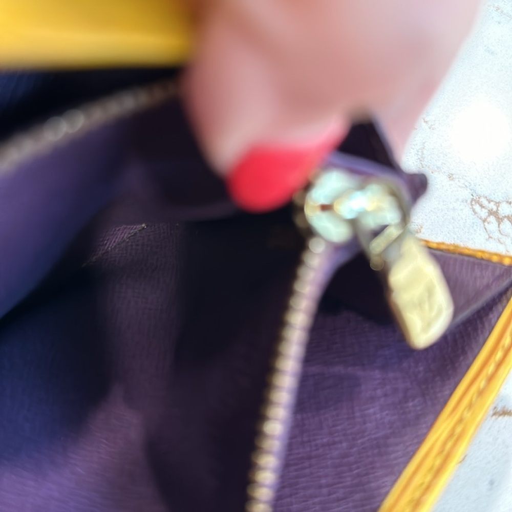 Louis Vuitton Yellow and Purple Clutch - Picture 5 of 10